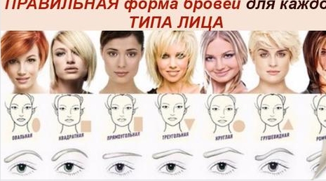 Грамотный выбор формы бровей для каждого типа лица: таблица, примеры